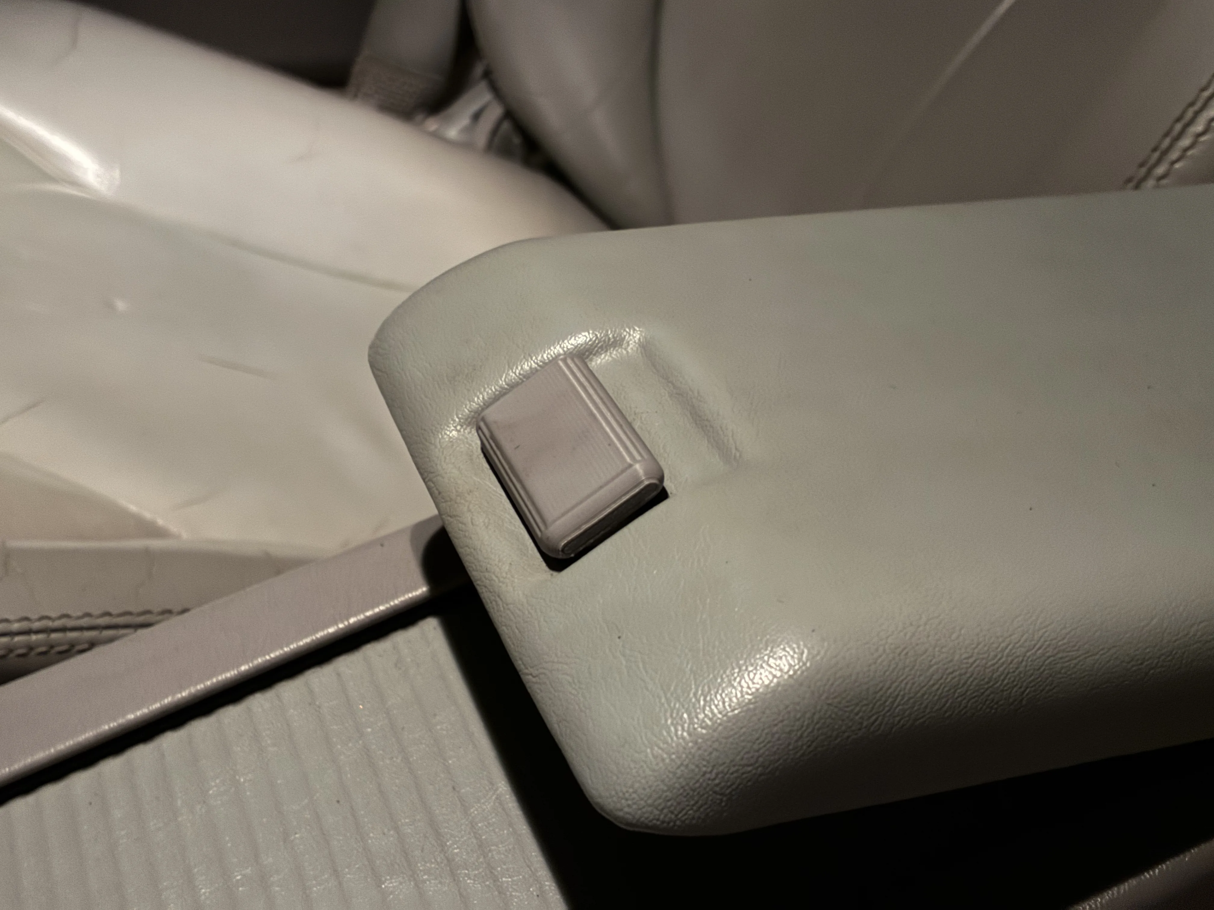 R129 Center Console Armrest Push Buttons, Lid Latch (1296830155) and Side Button (1296830055) thumbnail